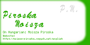 piroska moisza business card